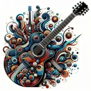 Imagem representativa da importância do estudo diário de violão e guitarra para o sucesso musical.